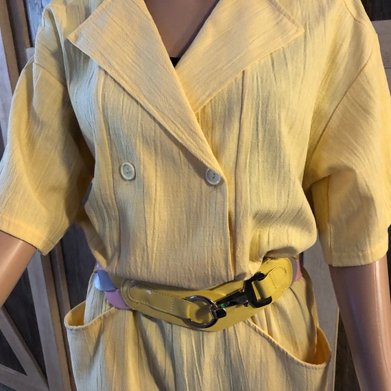 Vintage Cotton Jump Suit, Yellow PETITE FLEUR Par… - image 7