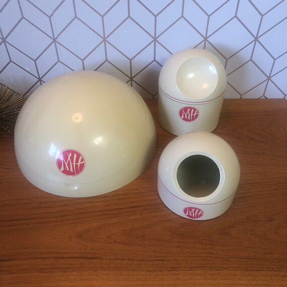 Vintage Dressing Table Vanity Set, Cabinet Set of 3, Makio Hasuike 