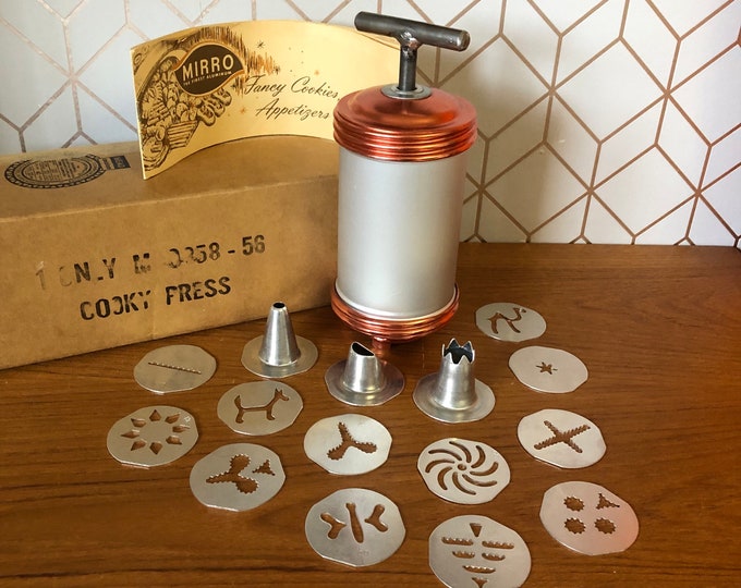Vintage Cookie Pastry Press Set, Make Your Own Fancy Cookies and
