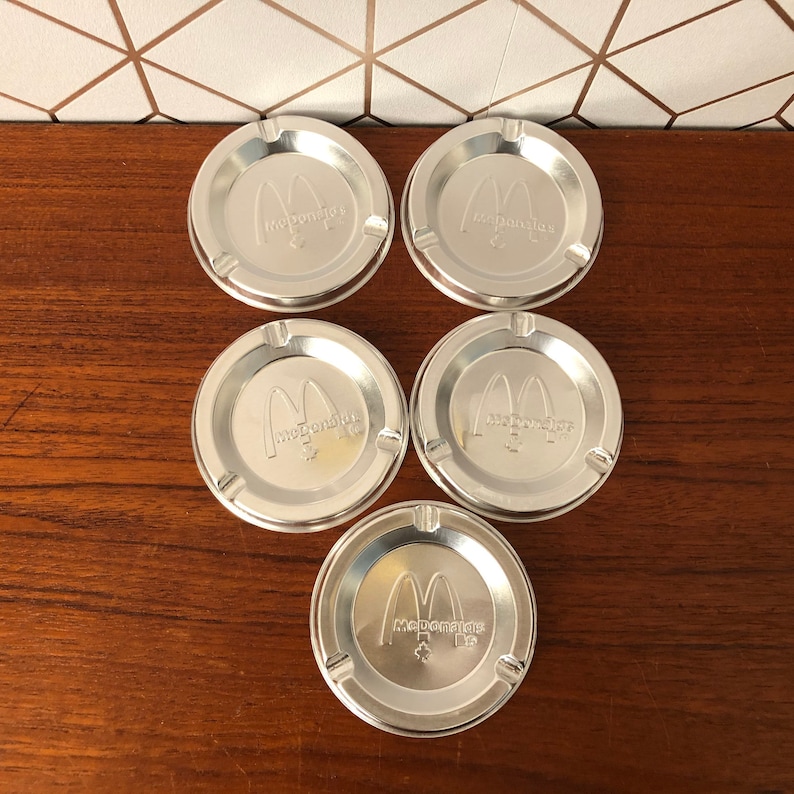 Vintage Ashtrays Aluminum McDonald's. Lot of 5. Circa Etsy