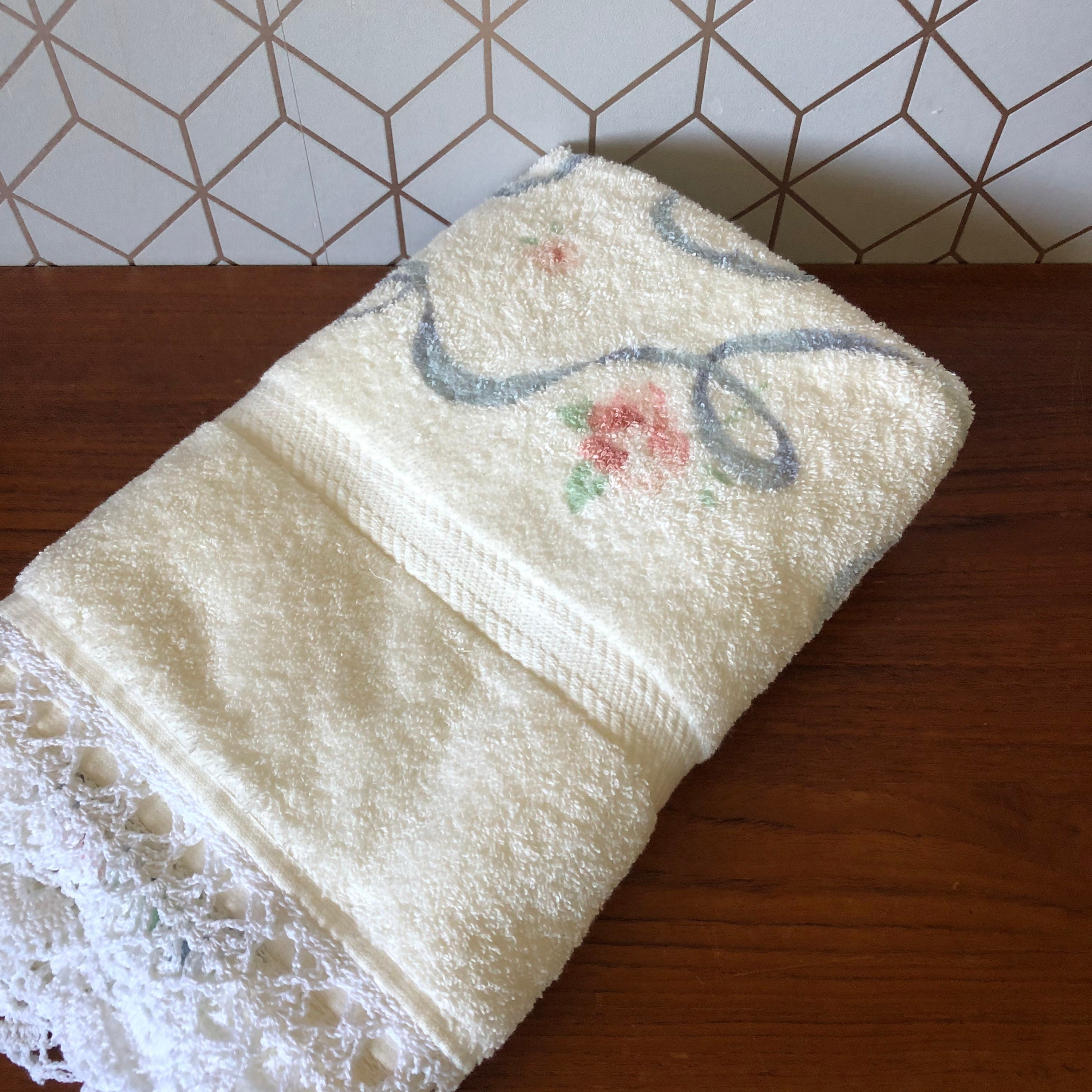 Vintage Dishes (Vaisselles anciennes) Terry Square Towel by Coucke