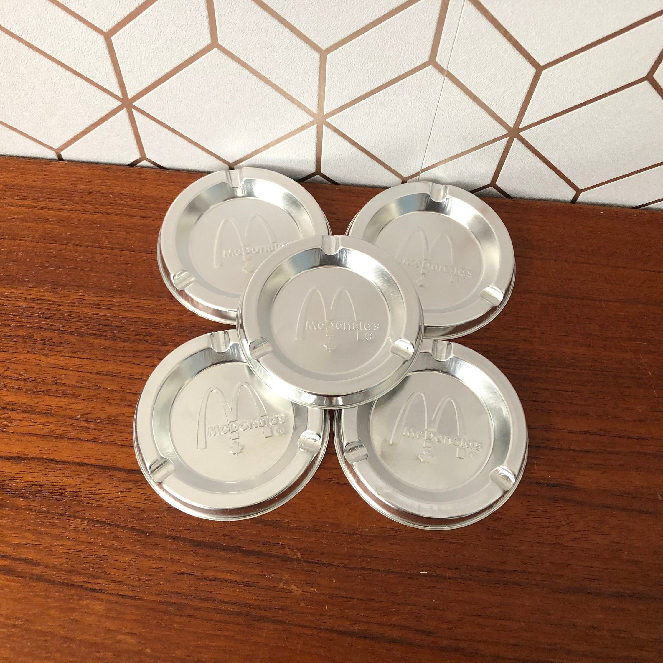 Vintage Ashtrays Aluminum McDonald's. Lot of 5. Circa Etsy