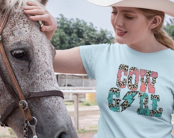 Cowgirl Shirt, Western Shirt, Rodeo Shirt, Cowboy Shirt, Cowhide Shirt, Cute T Shirt, Western Boho, Boho Shirt,