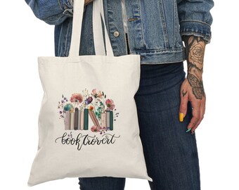 Bookish Tote, Book Tote, Booktrovert Tote, Bookish Bag, Bibliophile Tote, Bibliophile Bag, Cute Tote, Aesthetic Tote, Reusable Tote