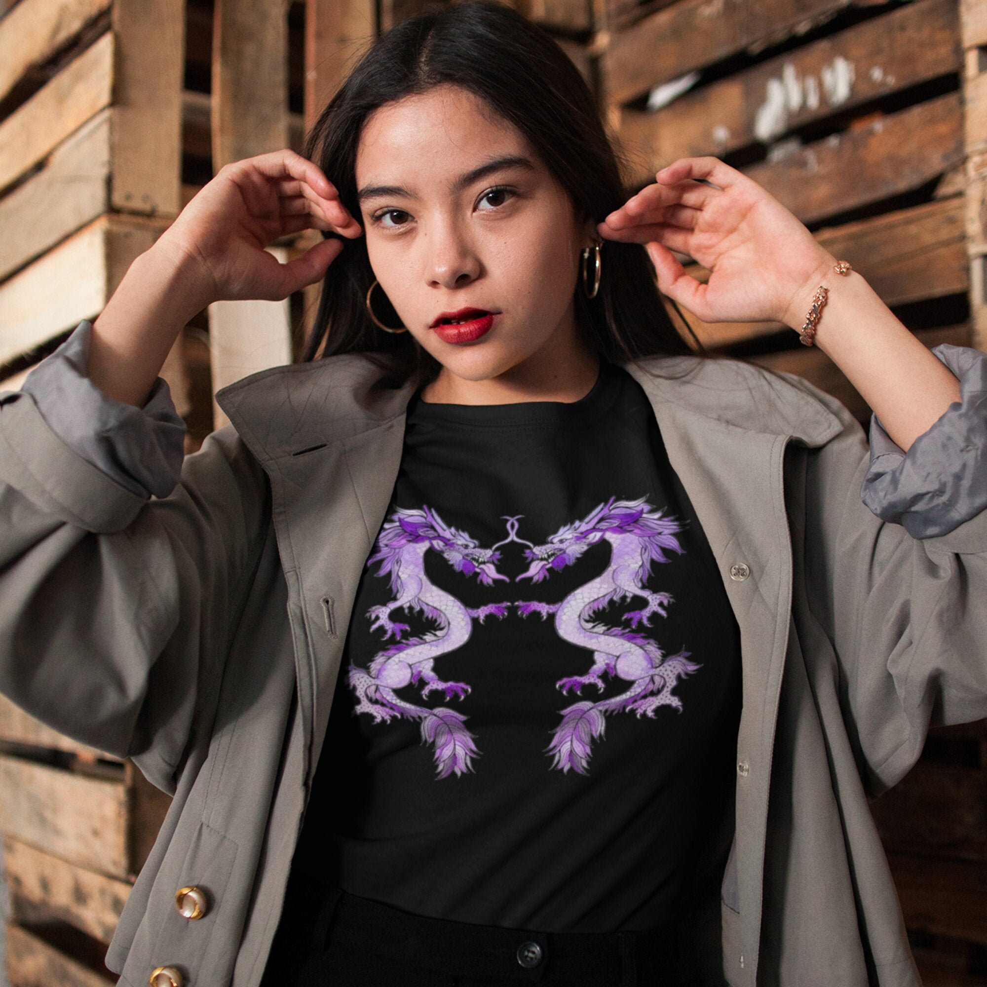 purple dragon shirt