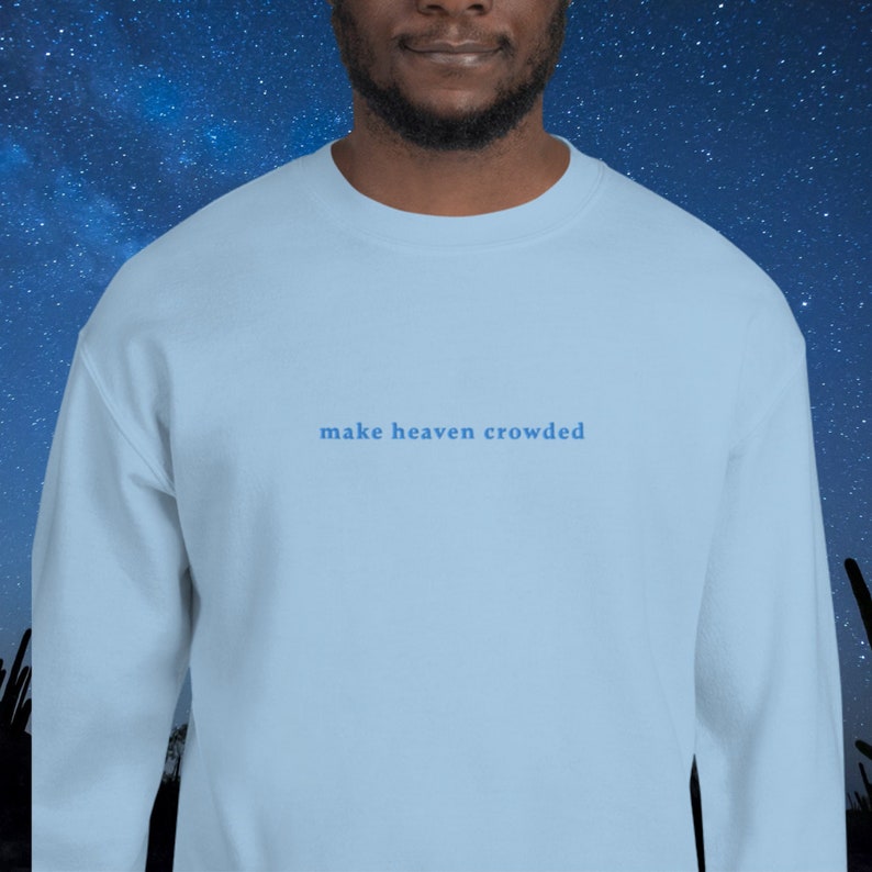 Christian Sweatshirt, Embroidered Sweatshirt, embroidered crewneck, Religious Shirt, Christian Embroidery, Positivity Sweatshirt, image 1