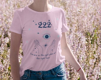 Angel Number, 222 Angel Number, Numerology Shirt, Angel Number Shirt, Angel Aura, Angel Aura Shirt, Aesthetic Clothing, Mystic Shirt,