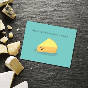 Carte de remerciement Cheese Pun