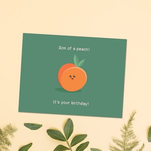 Carte d’anniversaire de pun de pêche