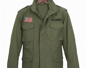 Vintage M65 Feldjacke aus Baumwolle im Piloten Look