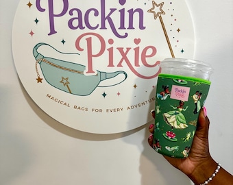 Funda para vaso inspirada en Tiana / Funda para bebida de La princesa y el sapo / Accesorio para vaso de los parques Disney / Funda para vaso de la colección Bayou