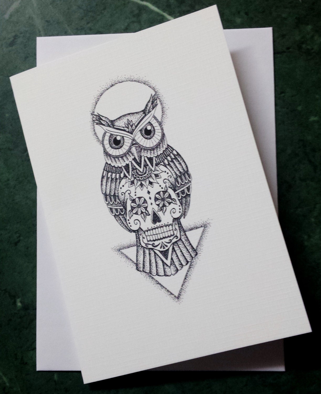 Sugar Owl - Greeting card with print of original artwork