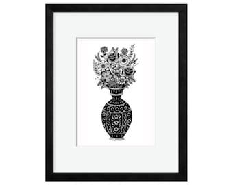 Digital Download - Flowers In Vase - Print of Original Artwork - Instant Download - Print at Home