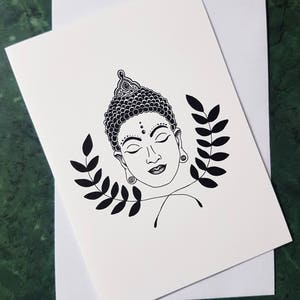 Bouddha amour - carte de souhaits comportant des illustrations originales