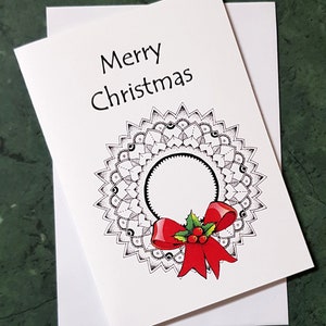 Carte de Noël Mandala 1