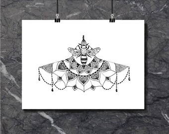 Miel de abeja - impresión del arte de obras de arte originales