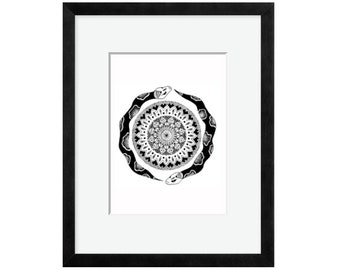 Digital Download - Snake Mandala - Art Print of Original Artwork - Instant Download - Print at Home