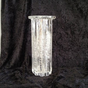 Hadeland Glassverk of Norway Atlantic Crystal Bubble Vase Designed by Willy Johansson; Made in Norway