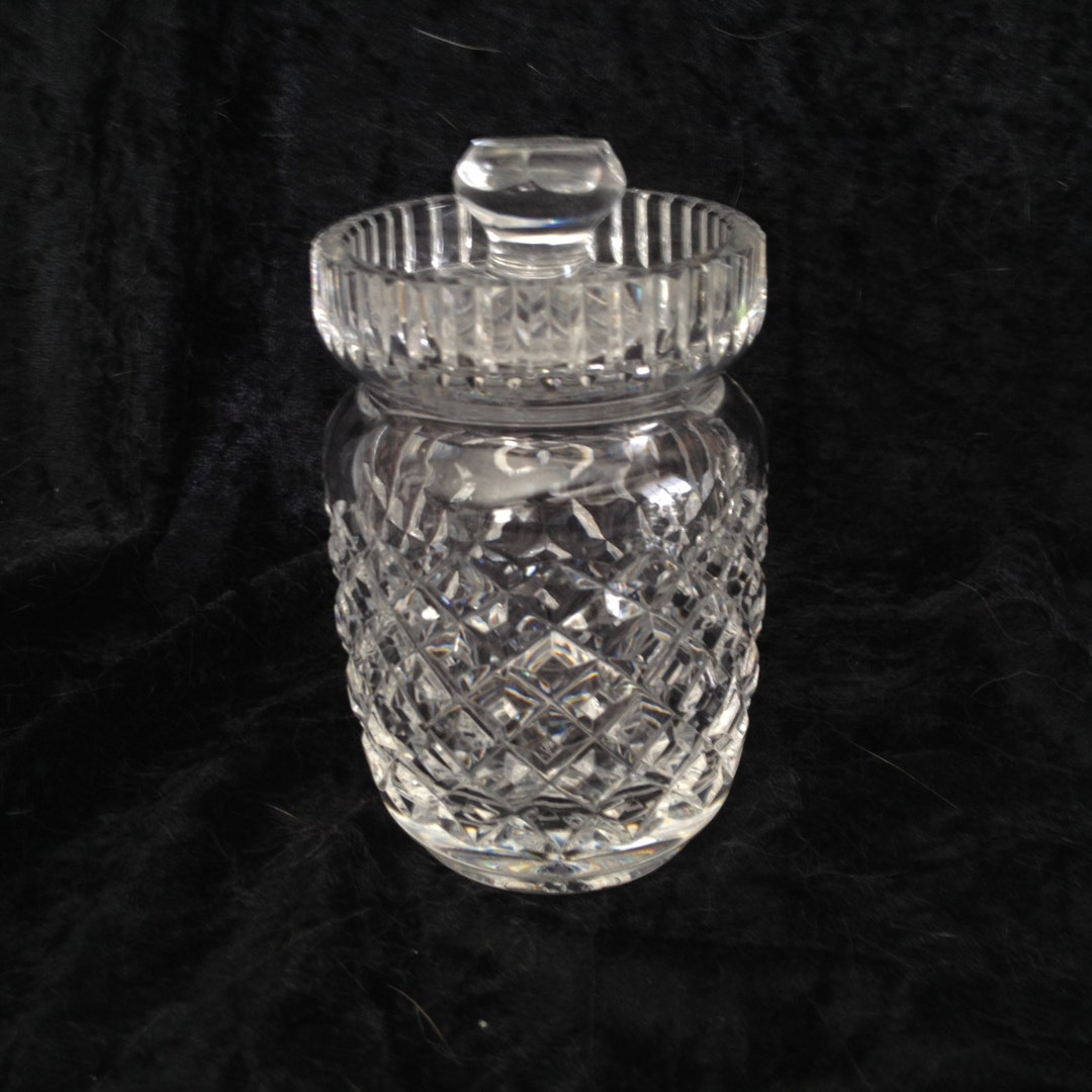 Crystal Jam Jelly Condiment Jar Includes Lid With Faceted Etsy