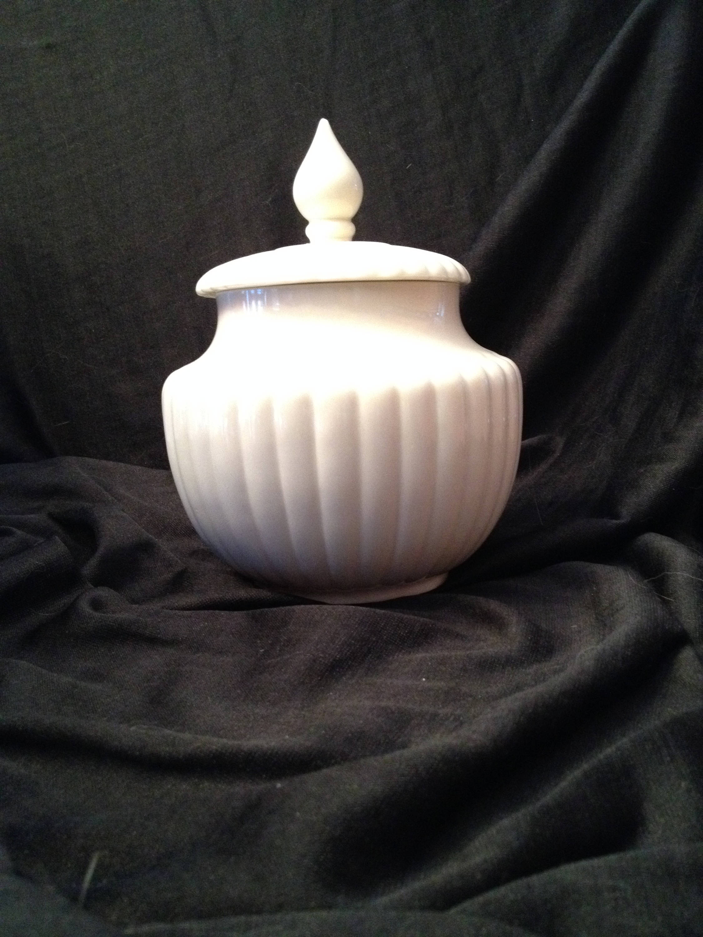 Lenox Off-white Ribbed China Candy Jar With Amazing Pointed - Etsy