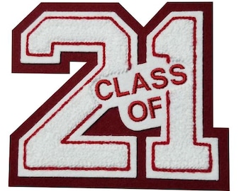 Chenille Letterman Jacket Class of Patch - Block Lettering - YD20002