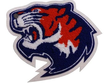Chenille Letterman Jacket Tiger Mascot Patch - M60033