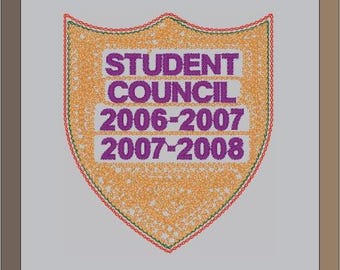 Chenille Student Council Shield Letterman Jacket Patch P10090