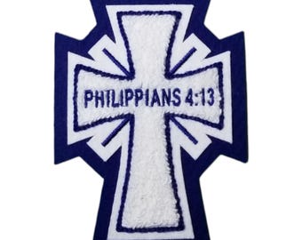 Chenille Cross With Radiant Letterman Jacket Patch P10145