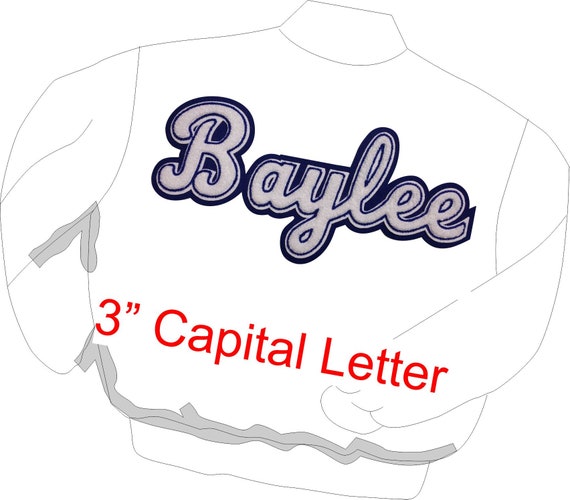 Chenille script name patch for your corporate or varsity Etsy