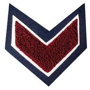 Chenille Chevron Patch for Letter Jackets or Sweaters - P10400