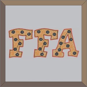 Écusson P10132 pour veste Letterman FFA en chenille à pois - Veste 4 My