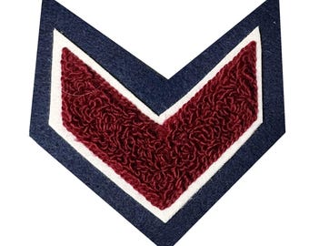 Chenille Chevron Patch for Letter Jackets or Sweaters - P10400