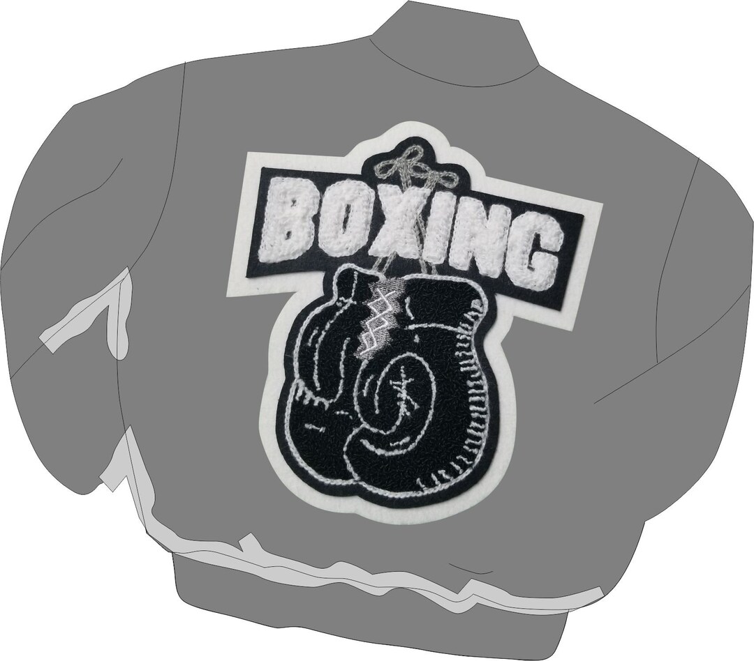 Boxing Gloves, Large Back Patch for Jackets for Corporate or Varsity