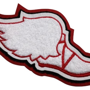 Chenille Letterman Track Patch with Comb Satin / Chain Border - P10236