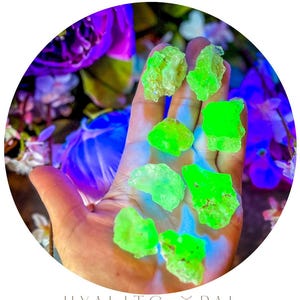 Hyalite Opal, also known as Kryptonite, Fluorescent Minerals