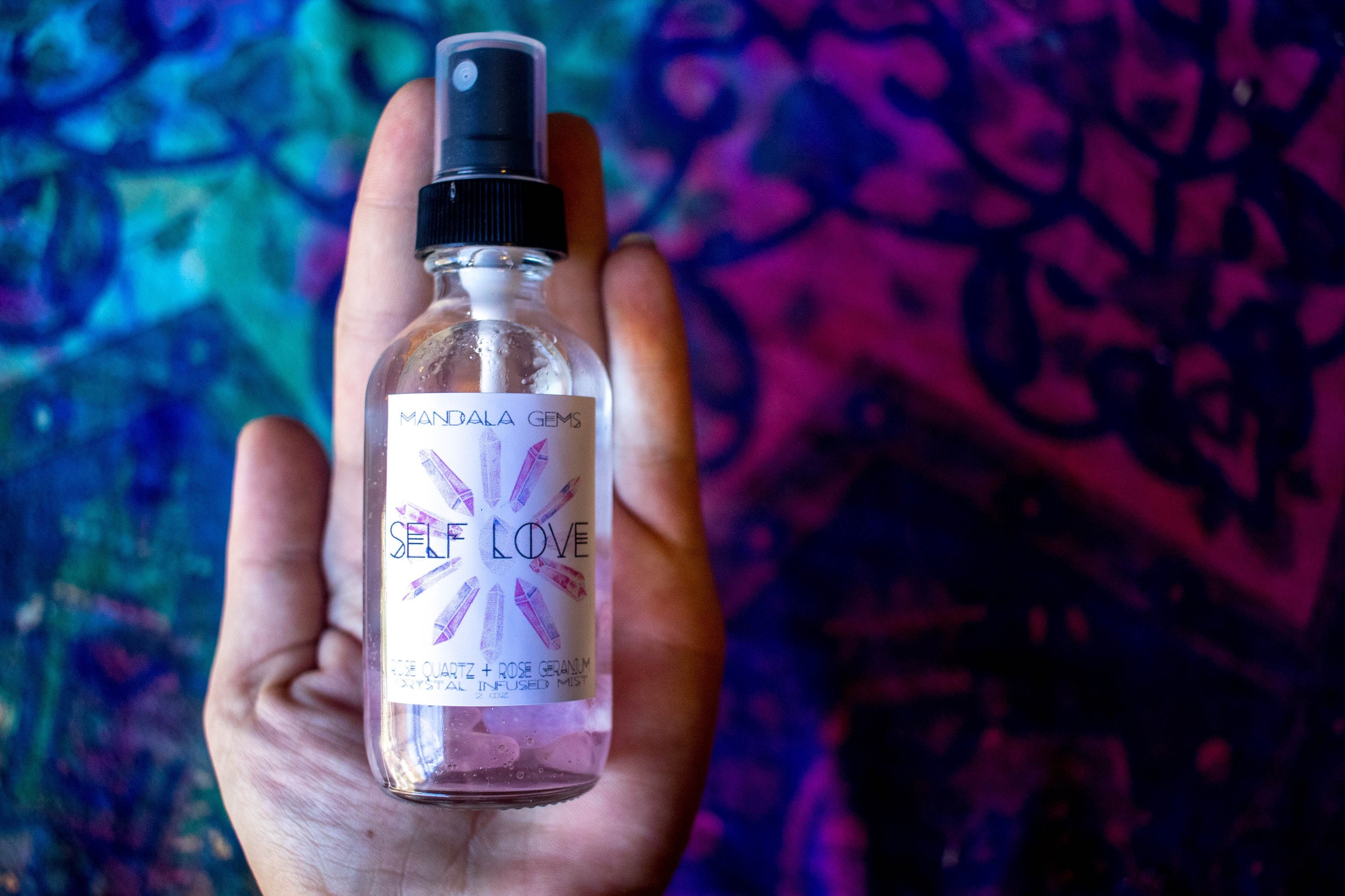 Rose Quartz SELF LOVE Crystal Infused Aromatherapy Spray, mothers day…