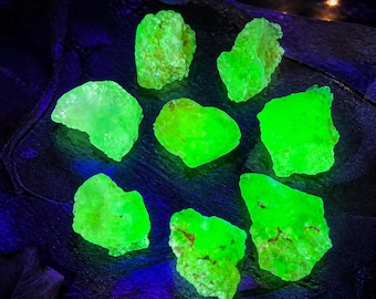 Hyalite Opal Specimen, Green UV-Fluorescent Kryptonite Mineral