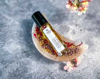 CREATRIX Natural Floral Perfume Oil Roll On for Divine Feminine Energy with Jasmine