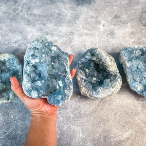Ethically Sourced Raw CELESTITE Geodes 3 - 5 1/2 lbs!