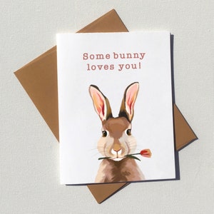 Carte d’amour lapin lapin, sans plastique et écologique, jeu de mots amusant Valentines ou cartes de vœux d’anniversaire de la côte ouest de l’île de Vancouver