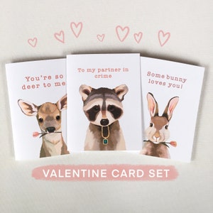 Ensemble de 3 cartes de jour de Valentines, éco-amical et plastique libre, valentine drôle ou pack de carte de voeux d’amour d’anniversaire de l’île de Vancouver