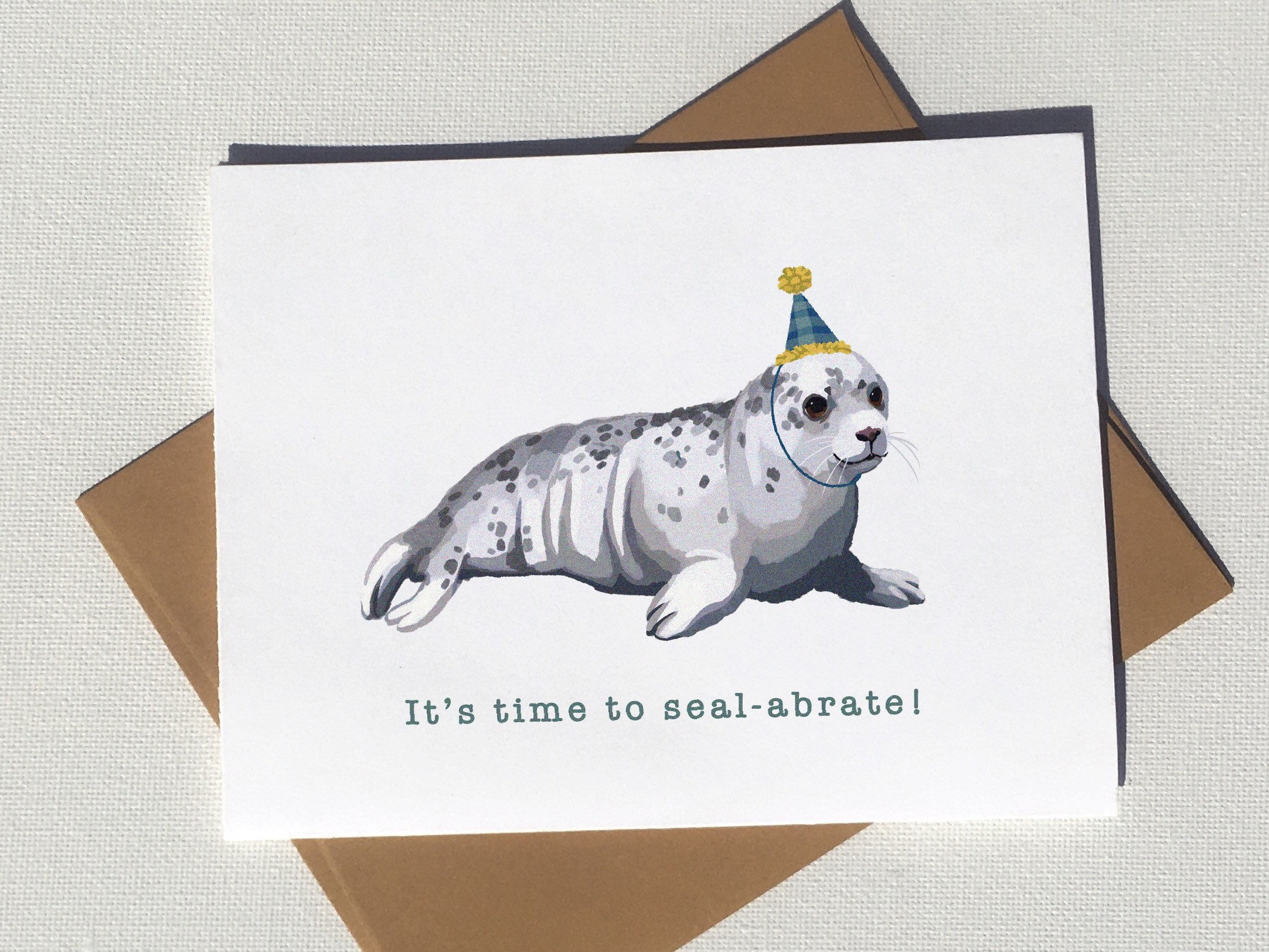 Seal Birthday Card Eco Friendly and Plastic Free Funny Pun Etsy Canada
