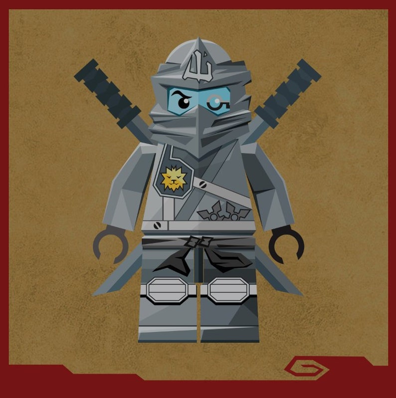 Ninjago Zane the White Ninja Illustration Etsy