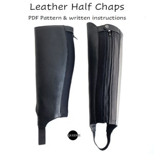 Leather Half Chaps / Gaiters - PDF Sewing Pattern Horse Ridding Gear