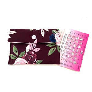 STERCULIA Birth Control Pill Case Holder Credit Card Sleeve Slim Wallet  (Pink)