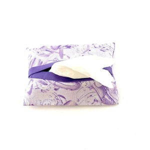 Purse Pocket Tissue Holder, Purple Ballet Shoes Tissue Cover, Travel Tissue Case, Teacher Gift, Fabric Tissue Holder for Backpack/Dance Bag