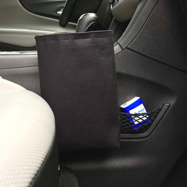 Black Car Trash Bag, Headrest or Console Car Trash Bag, Waterproof Lining, Car Accessories, Car Caddy Organizer, New Car Gift