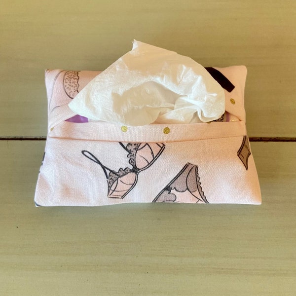 Pocket Fabric Tissue Pouch, Travel Tissue Holder, Purse Tissue Case, Pocket Tissue Holder, Tissue Wallet, Car Tissue Holder