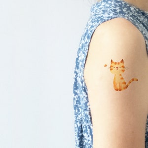 Cat Tattoo, Clownfish Tattoo, Fake Tattoo, Fun Tattoo, Cute Tattoo, Party Tattoo, Watercolor Tattoo, Temporary Tattoo, Fish Tattoo