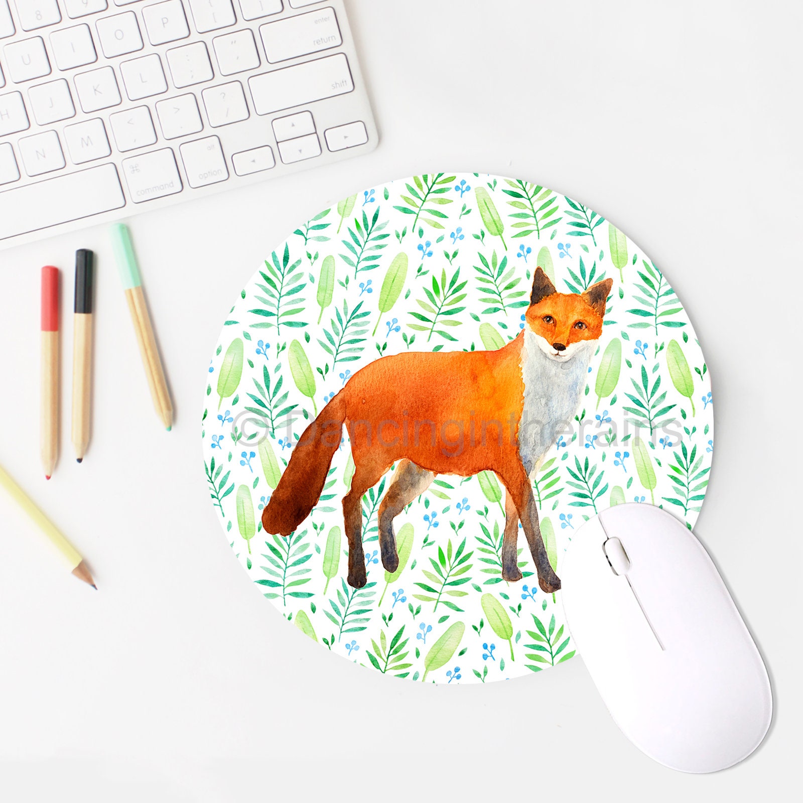 Fox Mouse Pad Mousepad Fox Lover Gift Mouse Pad Mouse Mat Etsy